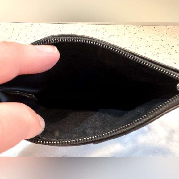 Coach Black Leather Wallet Wristlet Bag‎ - Picture 5 of 6